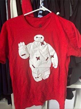 Disney Official Red Baymax Kids Graphic Tee